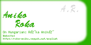 aniko roka business card